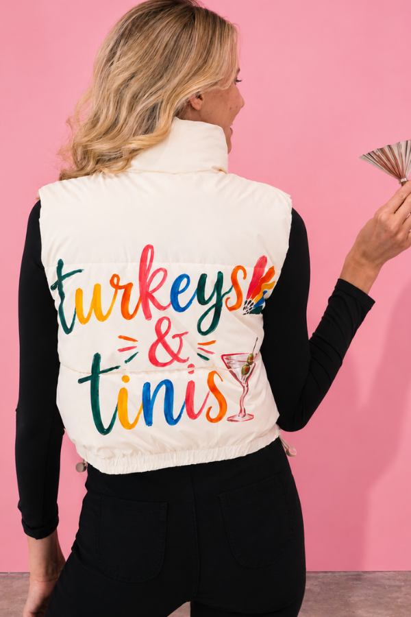 TURKEY & TINIS CREAM VEST VEST Judith March