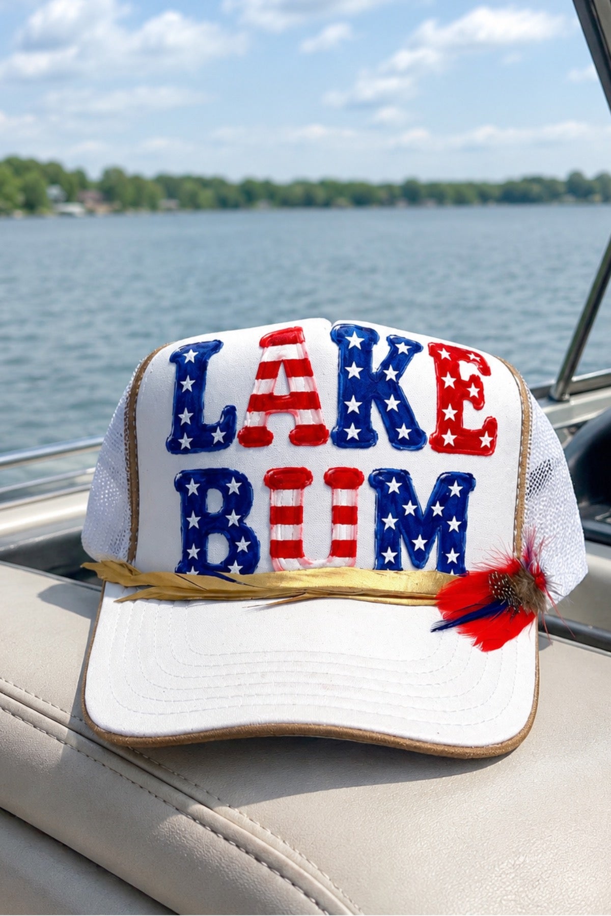 LAKE BUM WHITE STRUCTURED HAT HAT Judith March