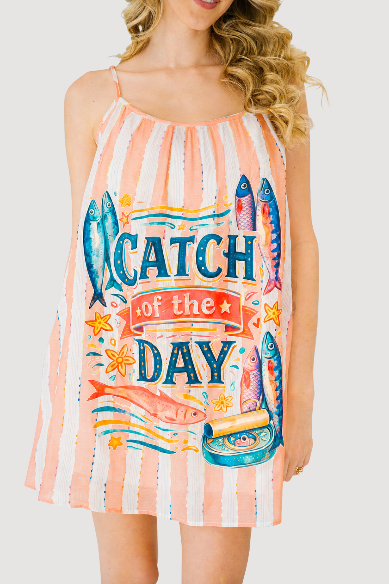 *CATCH OF THE DAY DRESS - SMALL PULLOVER Judith March