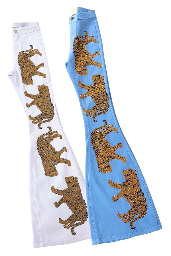 TIGER TOWN FLARES gameday23 Judith March SMALL WHITE 