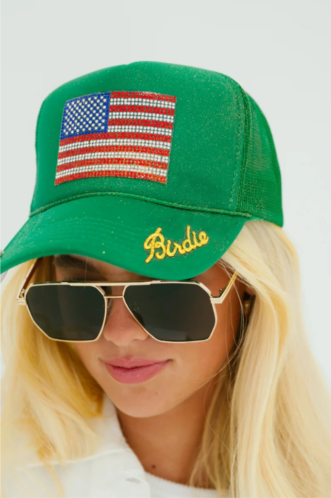 LET'S BOGIE TRUCKER HAT TRUCKER HAT Judith March BIRDIE YES- SPARKLE SPRAY