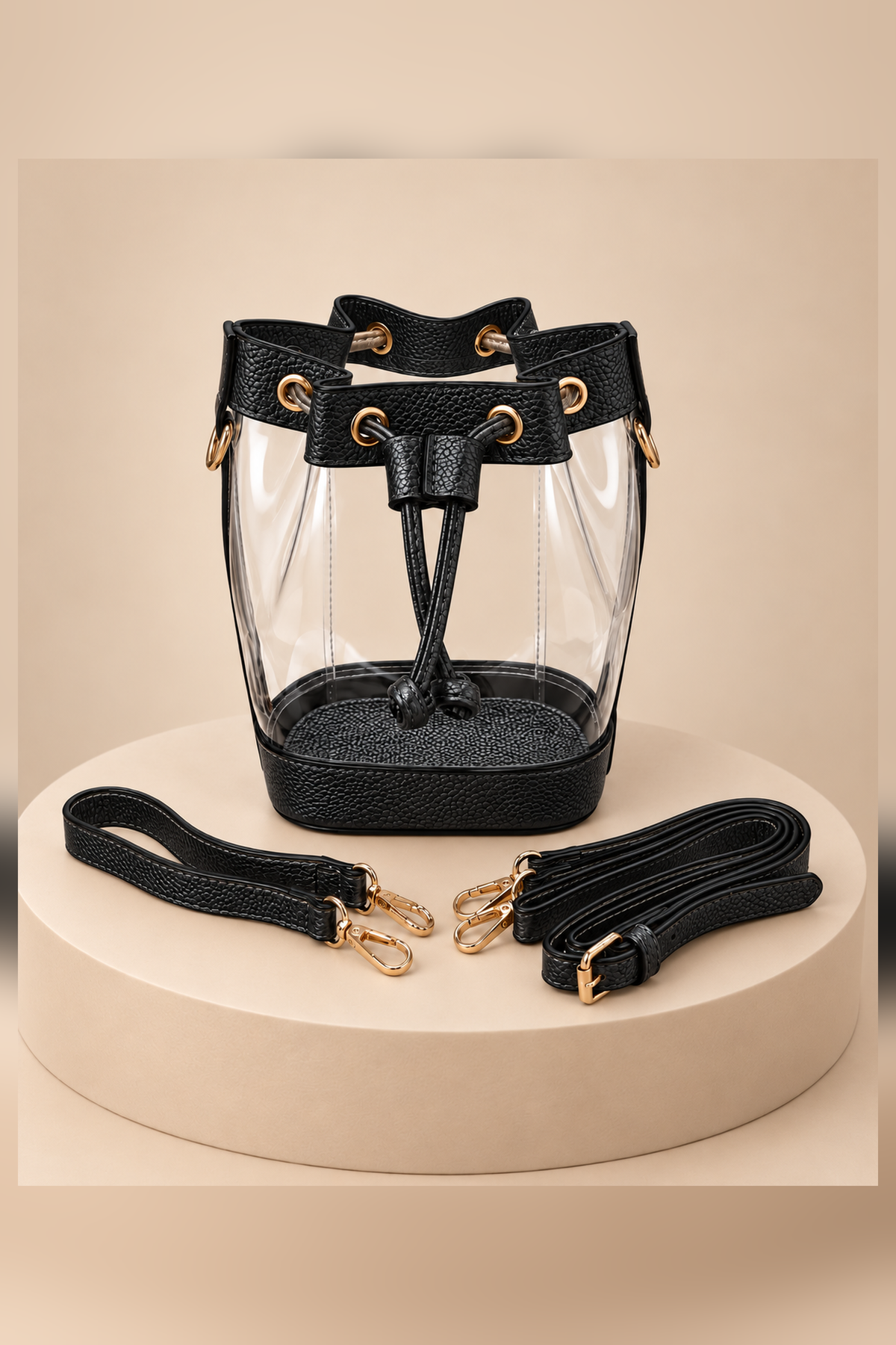 CLEAR BUCKET HANDBAGS