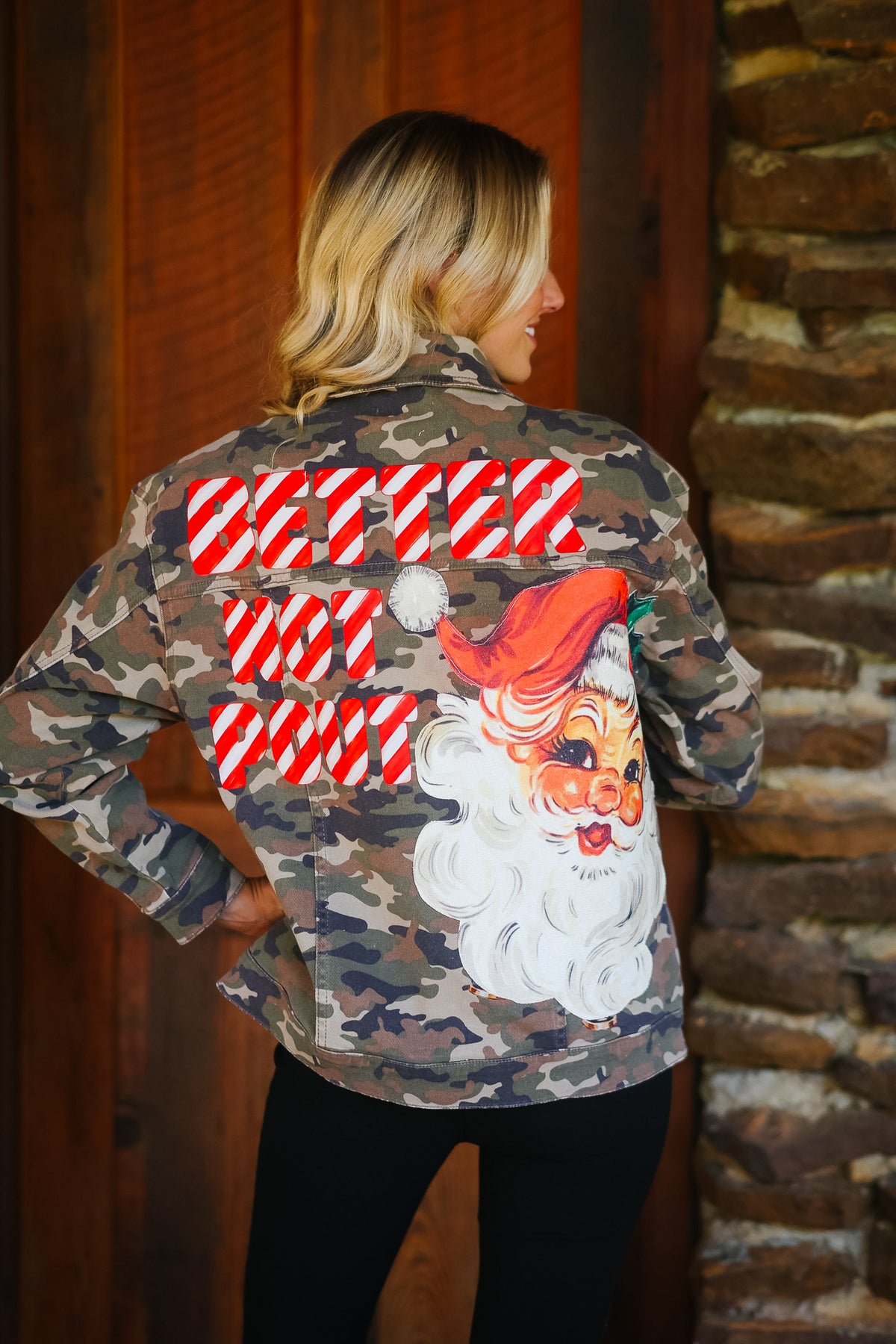 BETTER NOT POUT CAMO JACKET JACKET Judith March