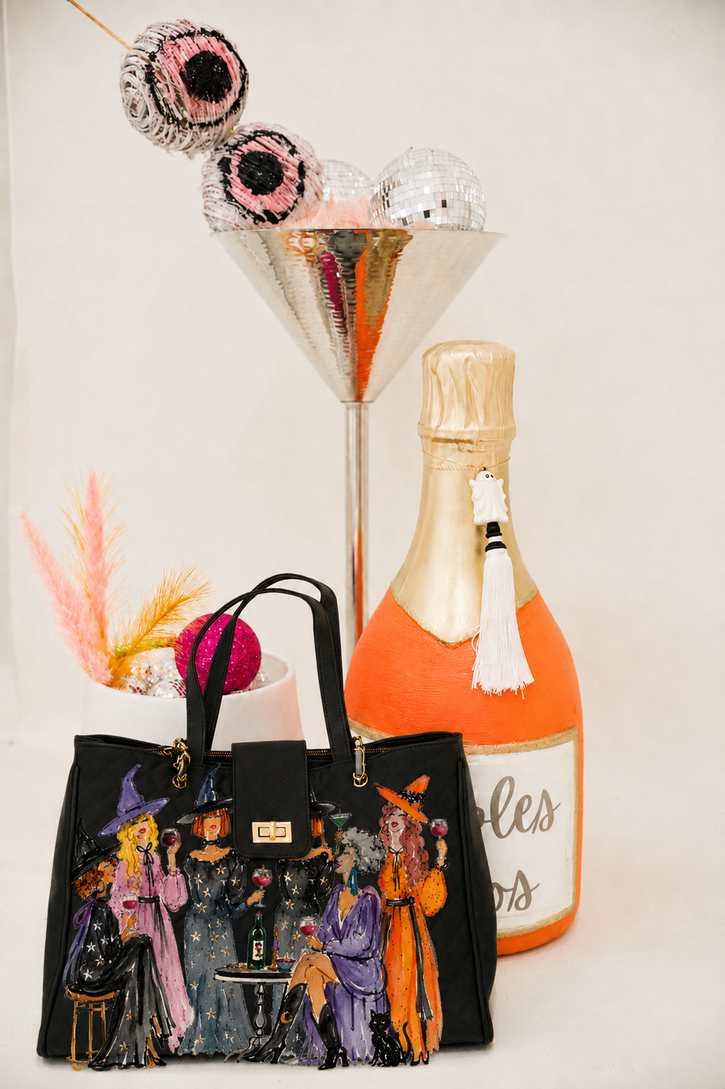WITCH'S NIGHT OUT LUXE BLACK TOTE