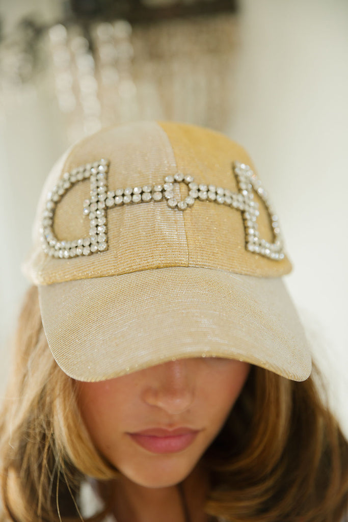 HORSE BIT GOLD SPARKLE HAT HAT Judith March