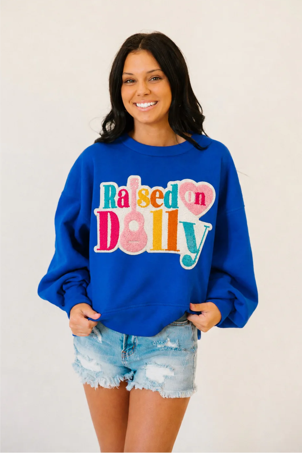 **RAISED ON DOLLY ROYAL PULLOVER - L/XL PULLOVER Judith March
