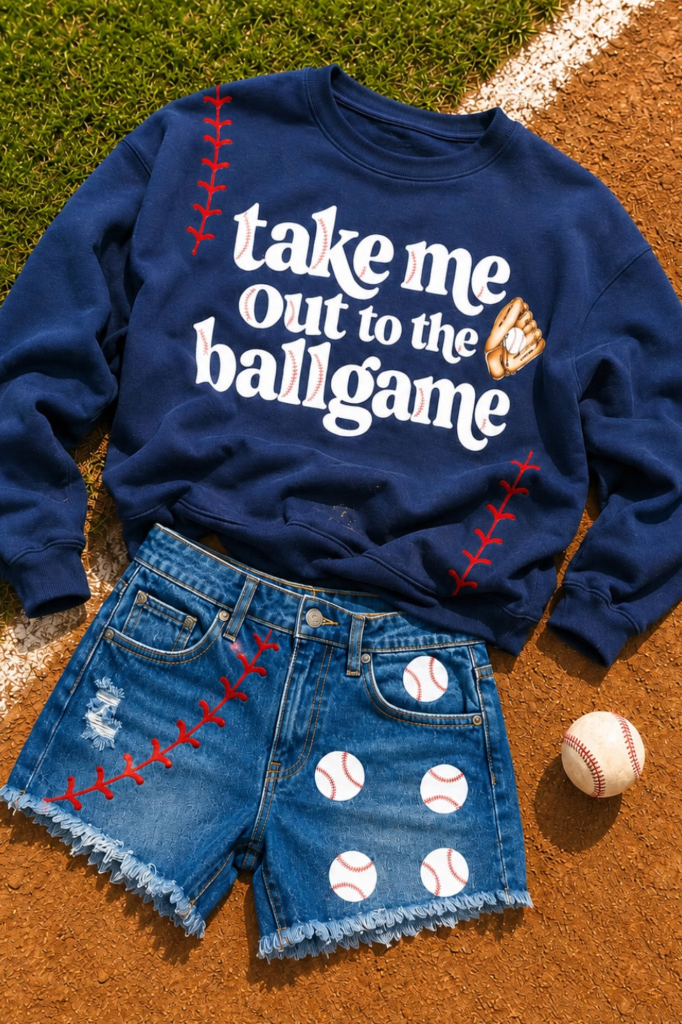 BATTER UP DENIM SHORTS SHORTS Judith March