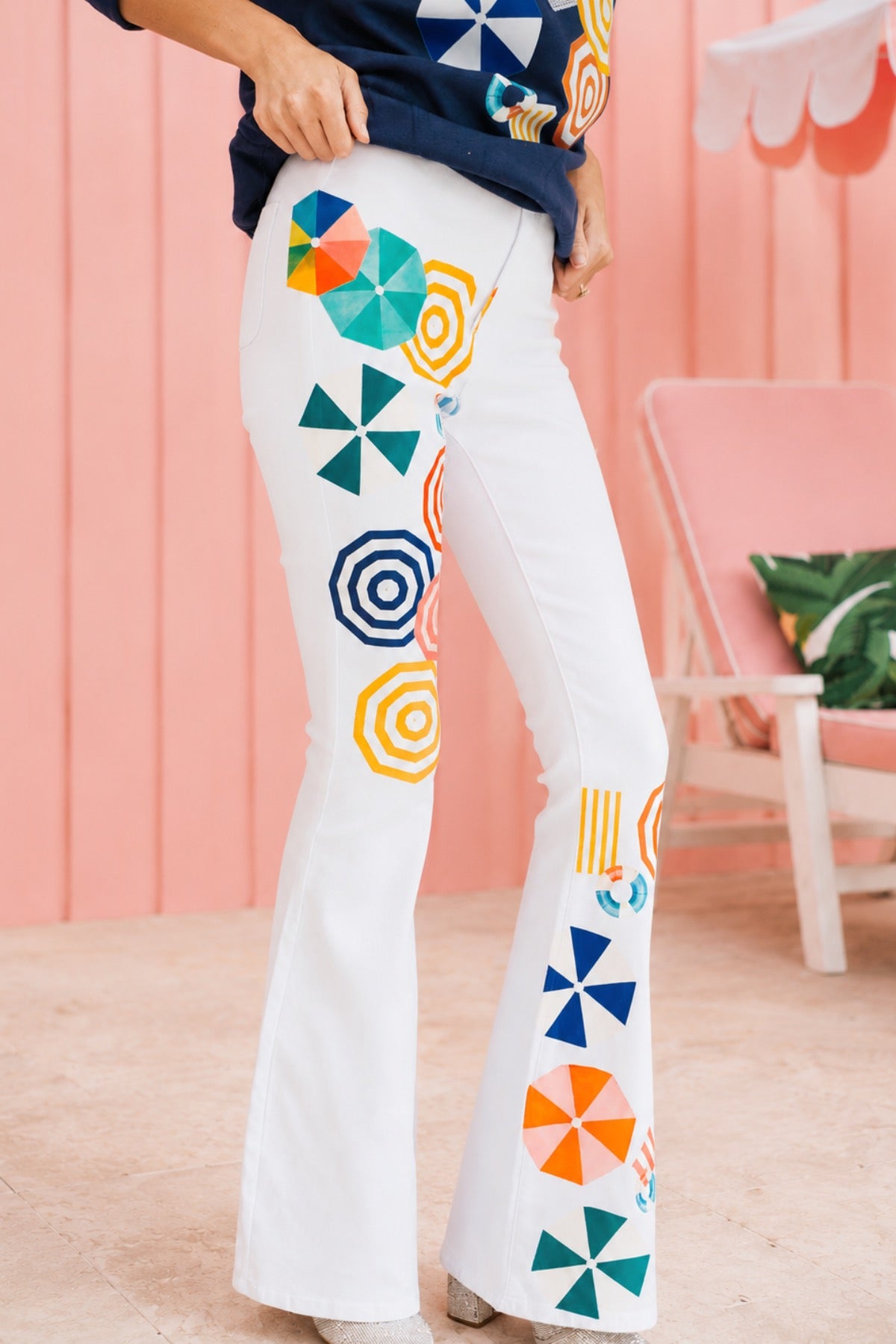 BEACH CLUB WHITE FLARES FLARES Judith March