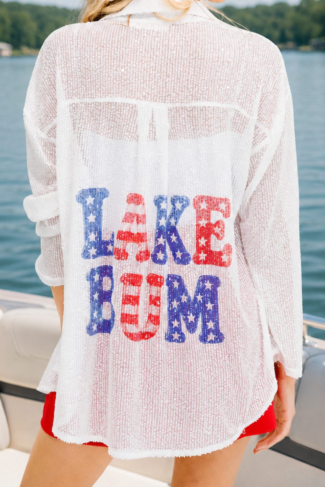 LAKE BUM SEQUIN BUTTON DOWN Button Down Judith March