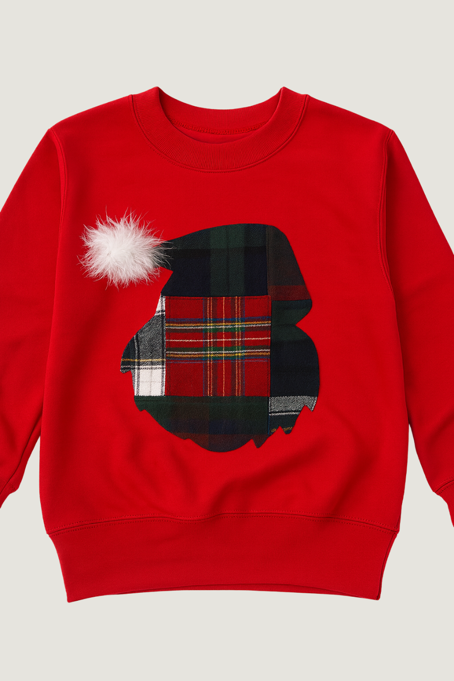 MINI KIDS RED PLAID SANTA PULLOVER PULLOVER Judith March