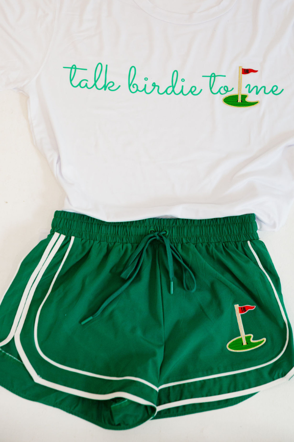 18TH HOLE GREEN ATHLETIC SHORTS SHORTS Judith March