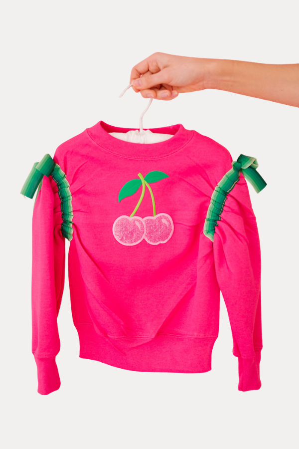 *MINI KIDS CHERRY PINK PULLOVER (WITHOUT RIBBON) - XSMALL (2-4) PULLOVER Judith March