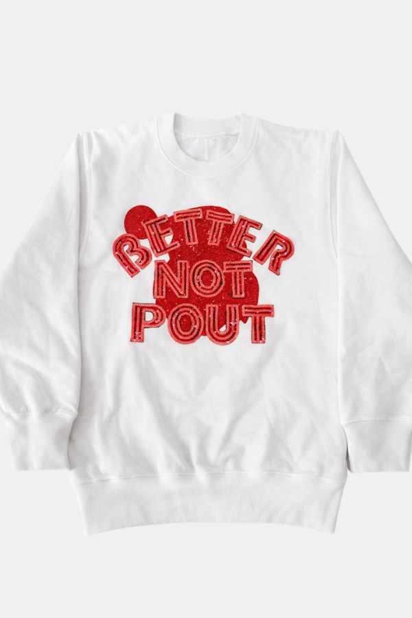 *MINI KIDS BETTER NOT POUT WHITE PULLOVER - SMALL (6-8) PULLOVER Judith March