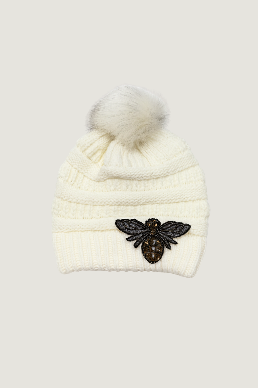 HONEY BEE CREAM BEANIE BEANIE Judith March