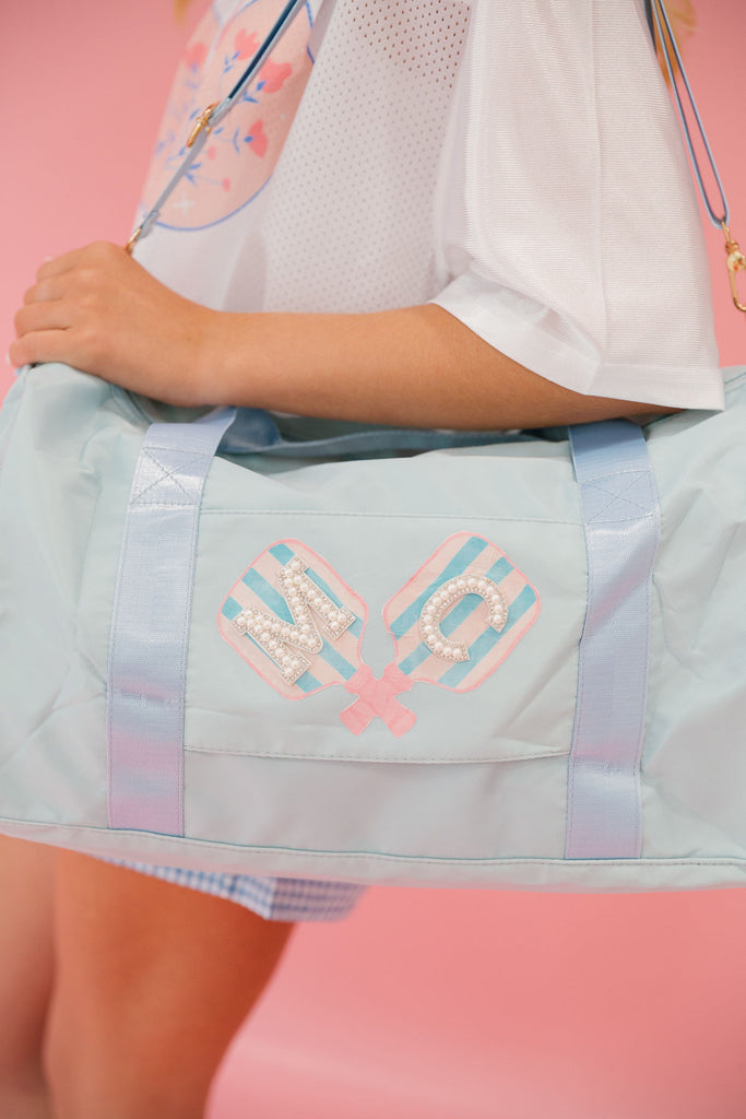 CUSTOM BLUE PICKLEBALL DUFFLE BAG Duffel Bags Judith March   
