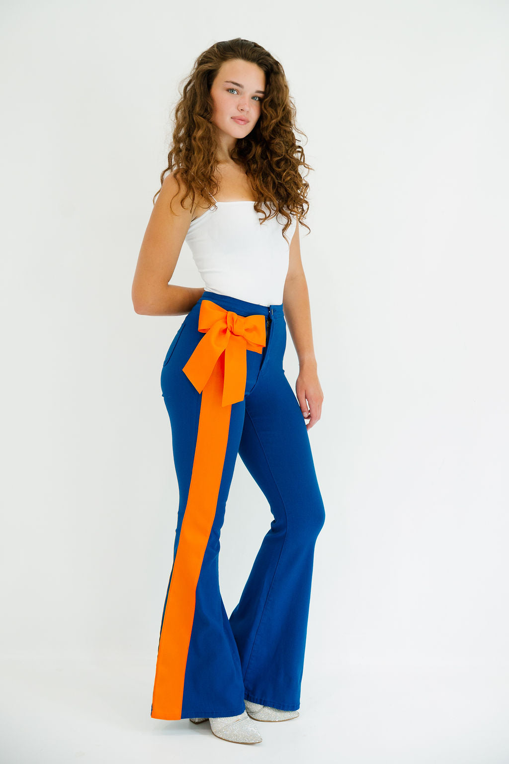 IT'S GAMEDAY ORANGE BOW BLUE FLARES FLARES Judith March
