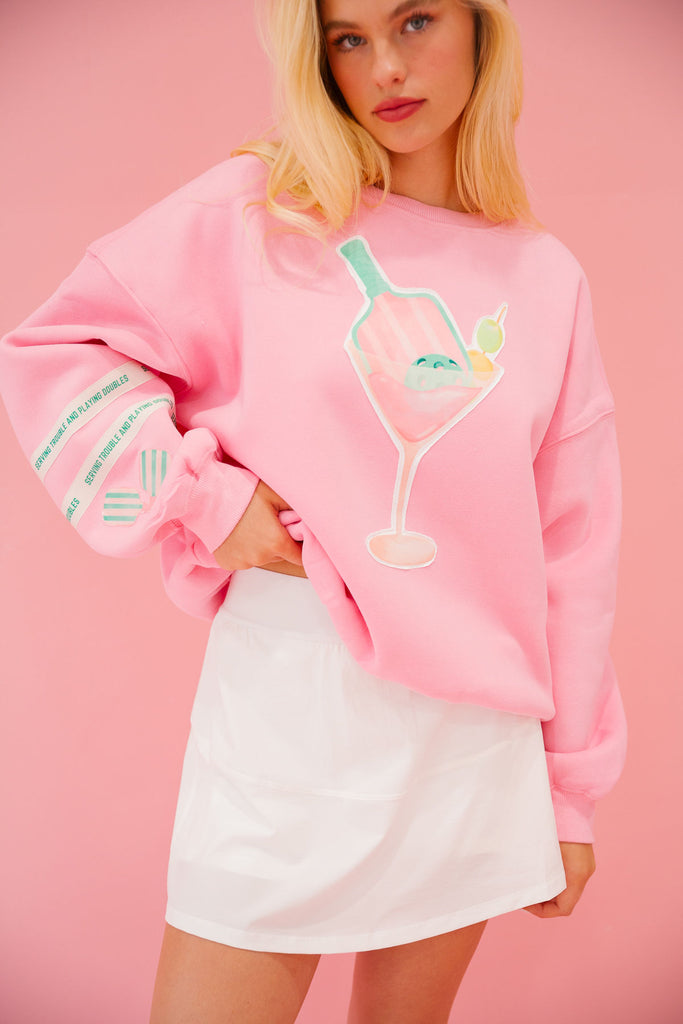 DINKS & DRINKS PINK PULLOVER PULLOVER Judith March   