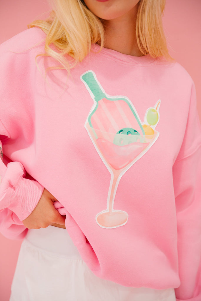 DINKS & DRINKS PINK PULLOVER PULLOVER Judith March   