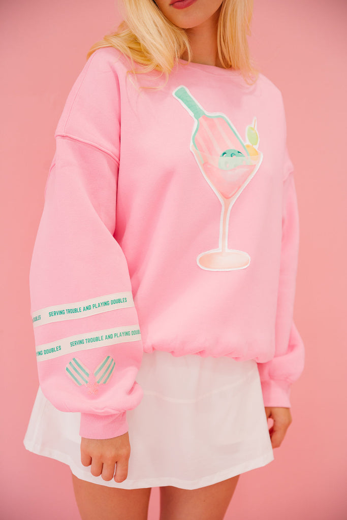 DINKS & DRINKS PINK PULLOVER PULLOVER Judith March   