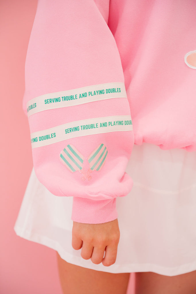 DINKS & DRINKS PINK PULLOVER PULLOVER Judith March   