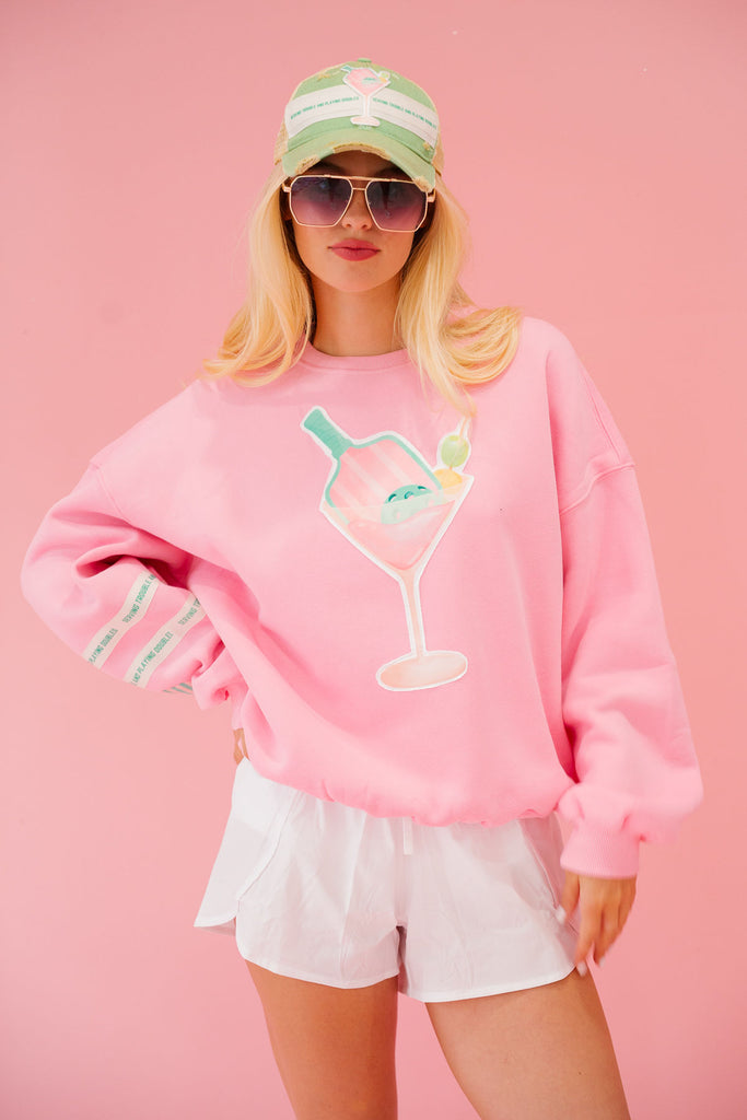 DINKS & DRINKS PINK PULLOVER PULLOVER Judith March   