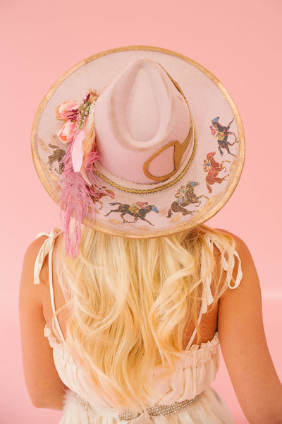 HORSE BIT FLORAL PINK RANCHER HAT – Judith March display picture 2