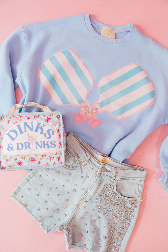 DINKS & DRINKS BLUE FLORAL BAG Cosmetic & Toiletry Bags Judith March   