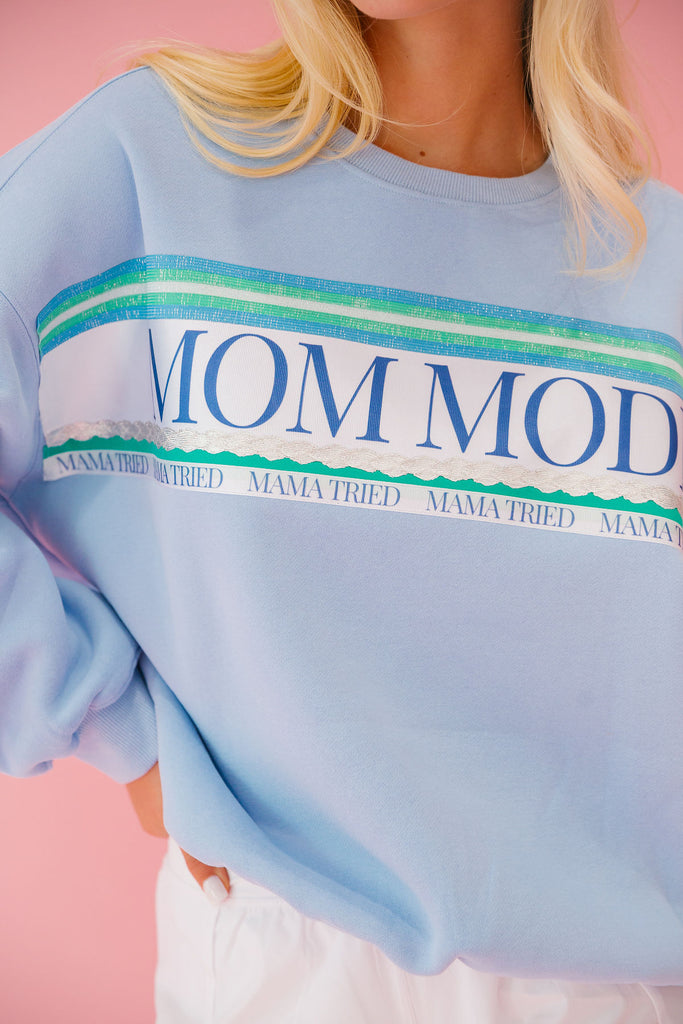 MOM MODE BLUE PULLOVER PULLOVER Judith March   