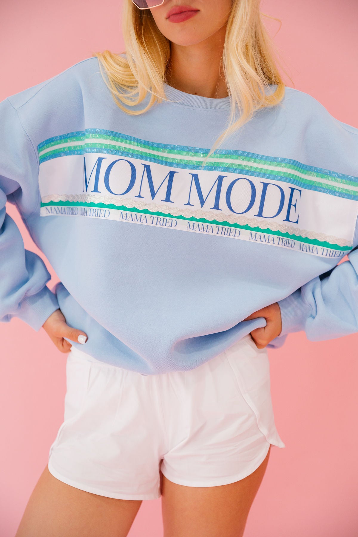 MOM MODE BLUE PULLOVER PULLOVER Judith March   