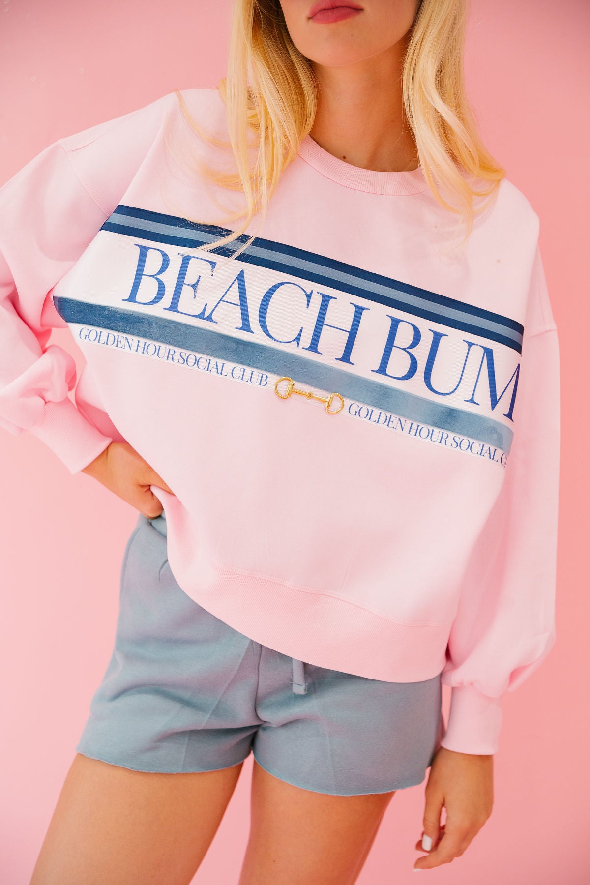 BEACH BUM PINK PULLOVER PULLOVER Judith March   