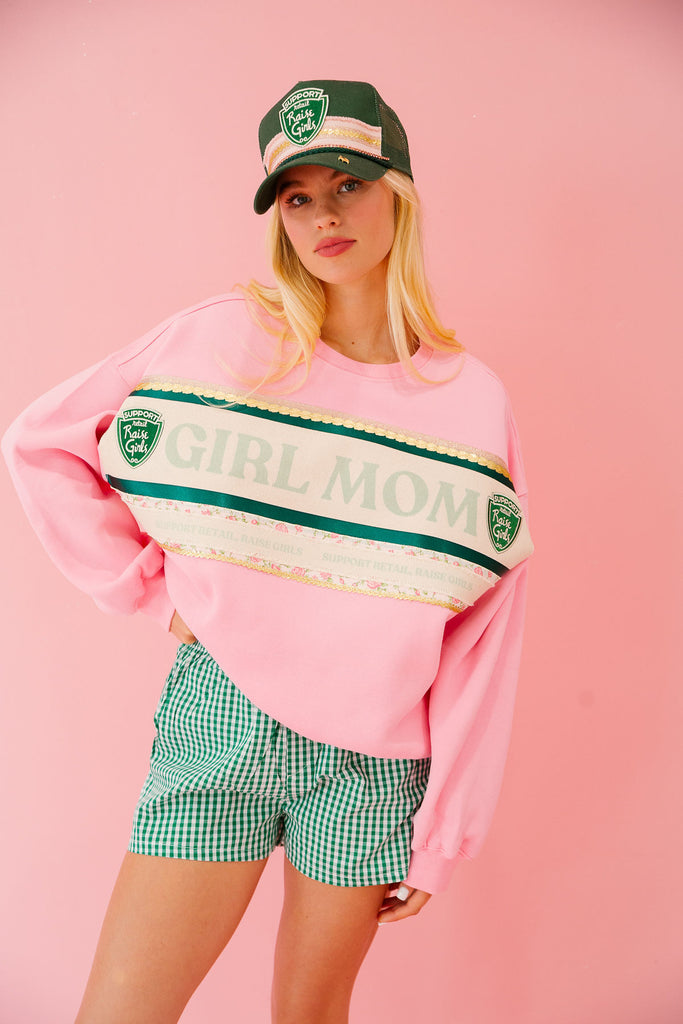 GIRL MOM PINK PULLOVER PULLOVER Judith March   