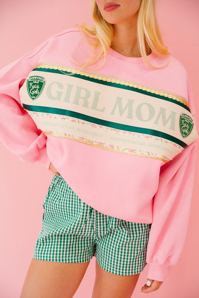 GIRL MOM PINK PULLOVER PULLOVER Judith March   