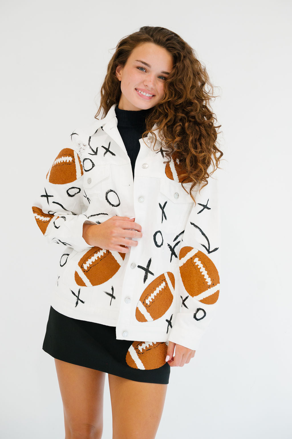 TAILGATE CLUB WHITE DENIM JACKET JACKET Judith March