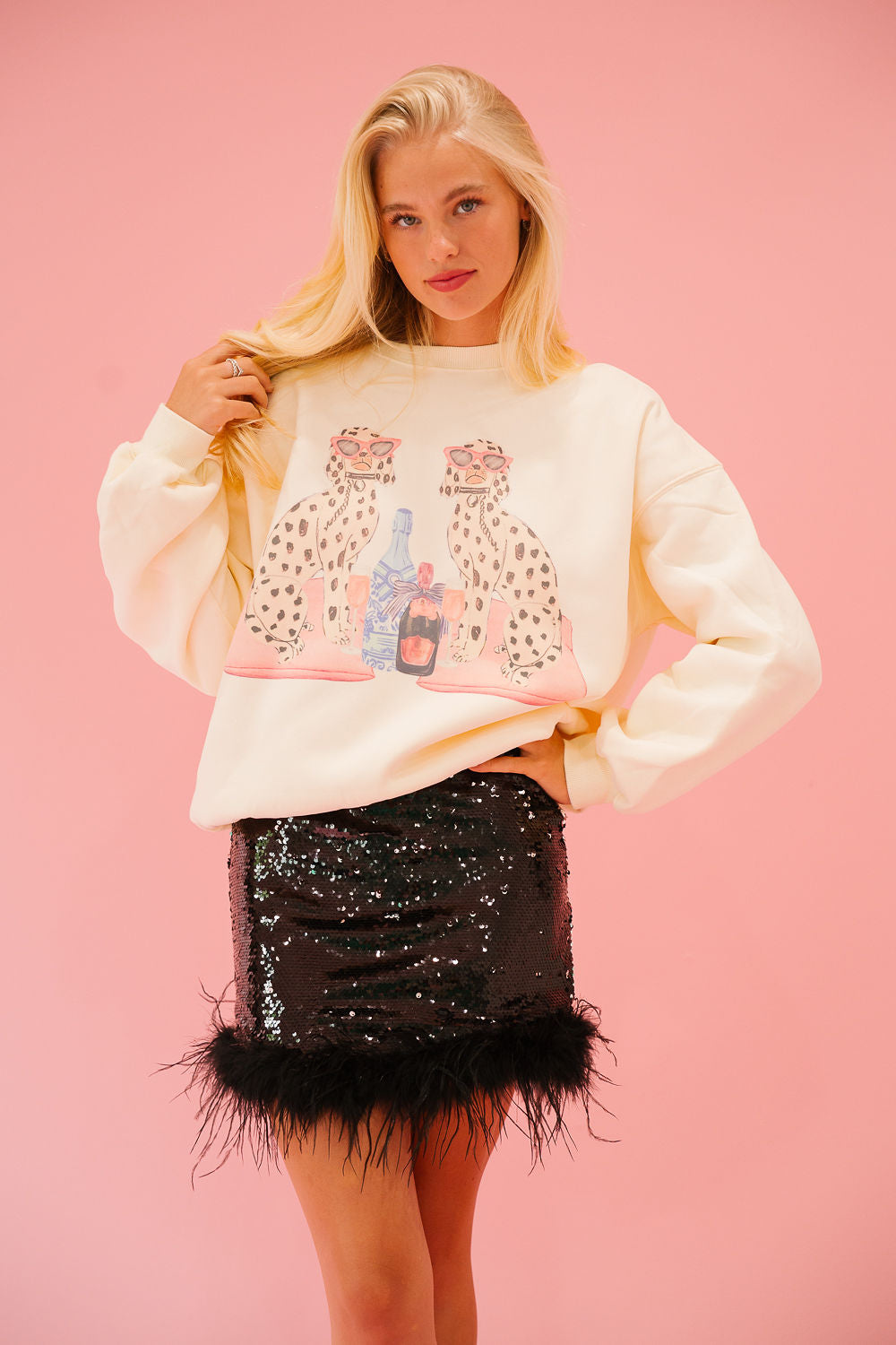 DOG MOM CREAM PULLOVER pullover Judith March