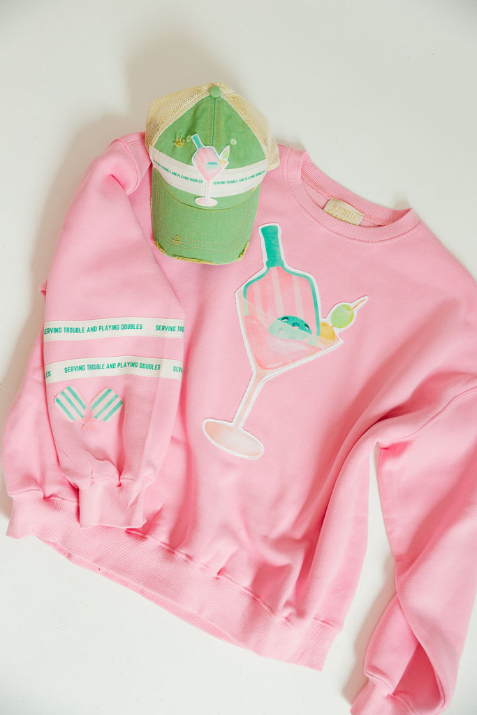 DINKS & DRINKS PINK PULLOVER PULLOVER Judith March   