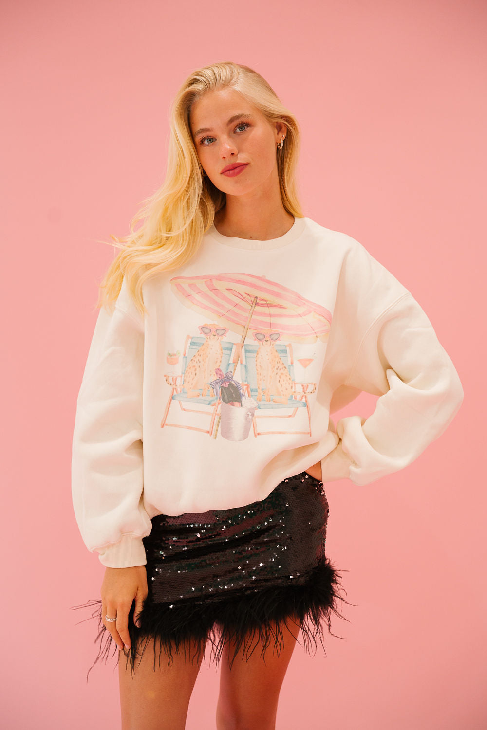 CAT MOM CREAM PULLOVER pullover Judith March