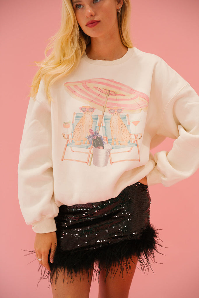 CAT MOM CREAM PULLOVER* pullover Judith March