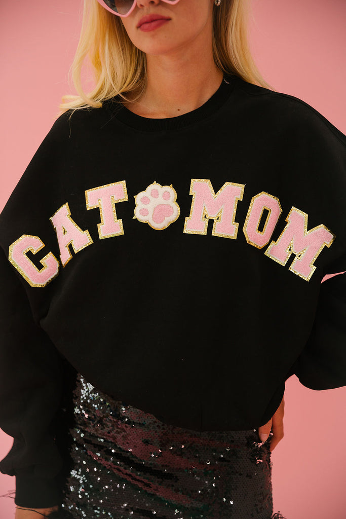 CAT MOM BLACK PULLOVER pullover Judith March