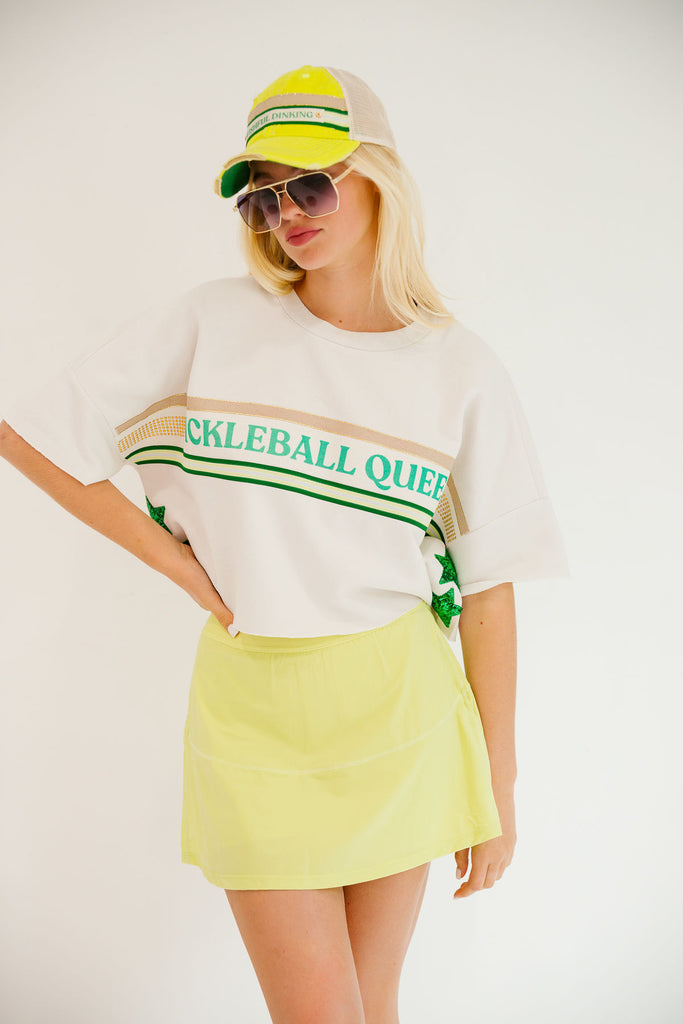 PICKLEBALL QUEEN SHORT SLEEVE TOP TEE Judith March