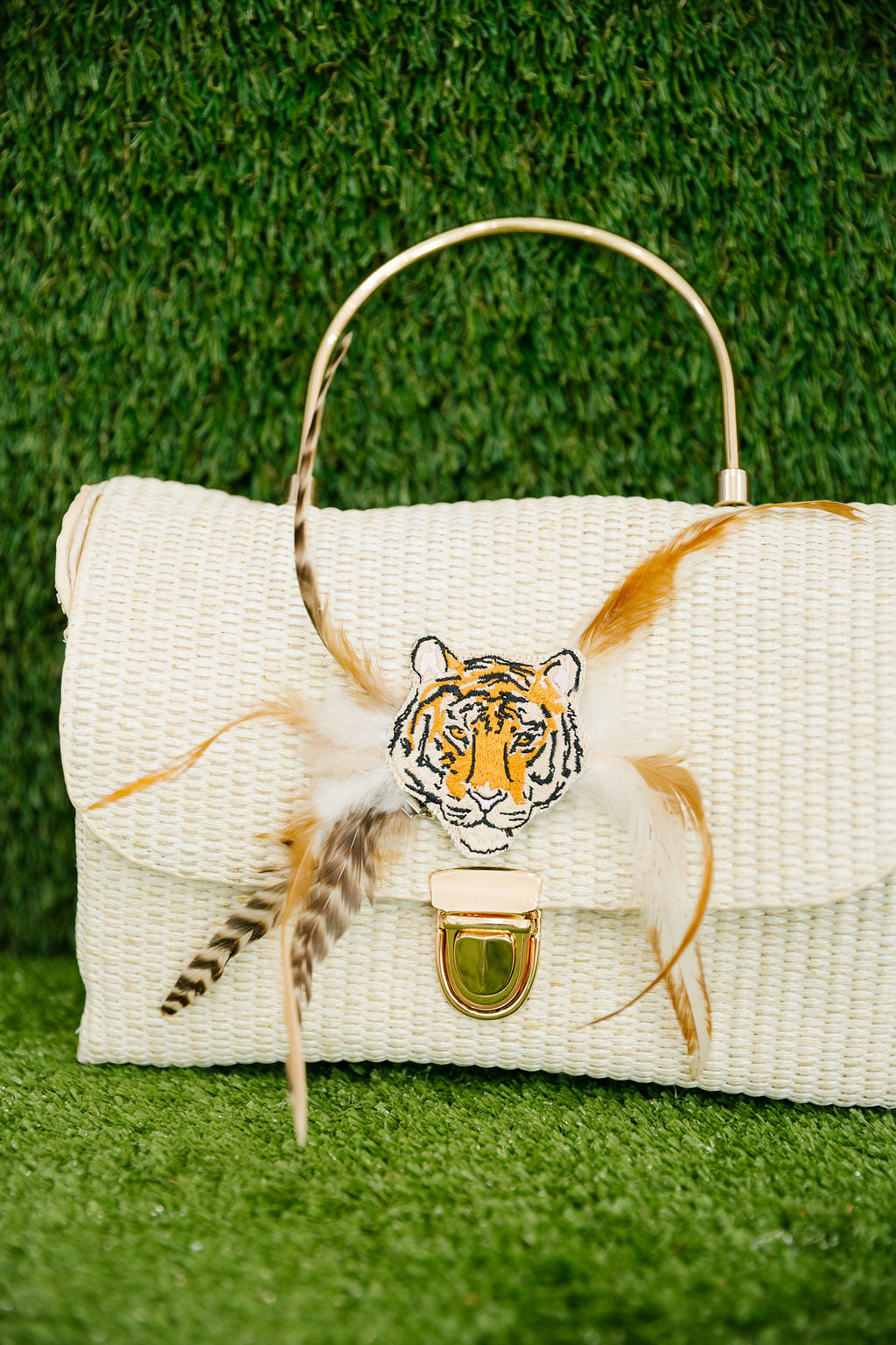 TIGER QUEEN FEATHER PURSE PURSE Judith March