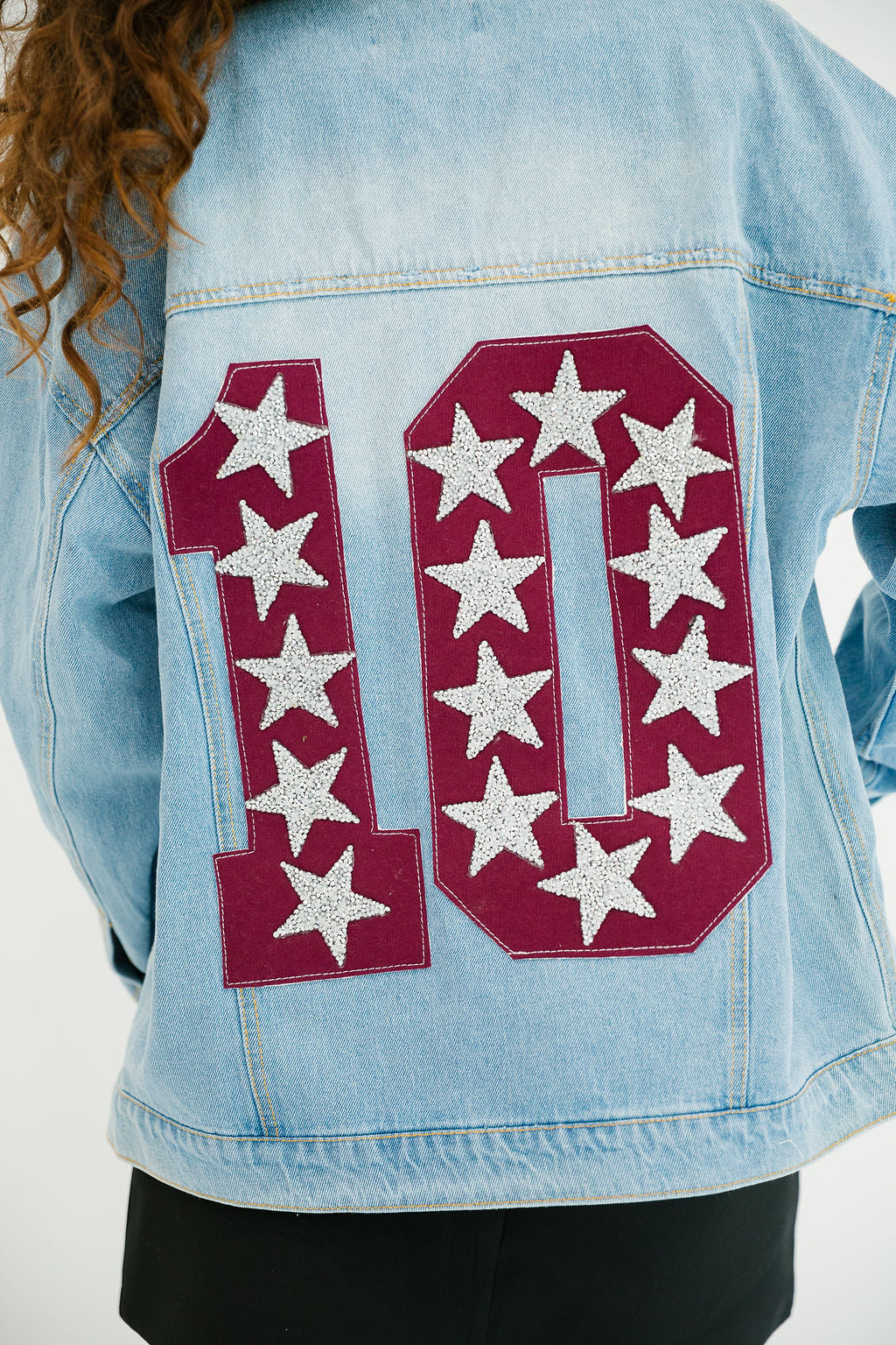 CUSTOM NUMBER PATCH DENIM JACKET JACKET Judith March