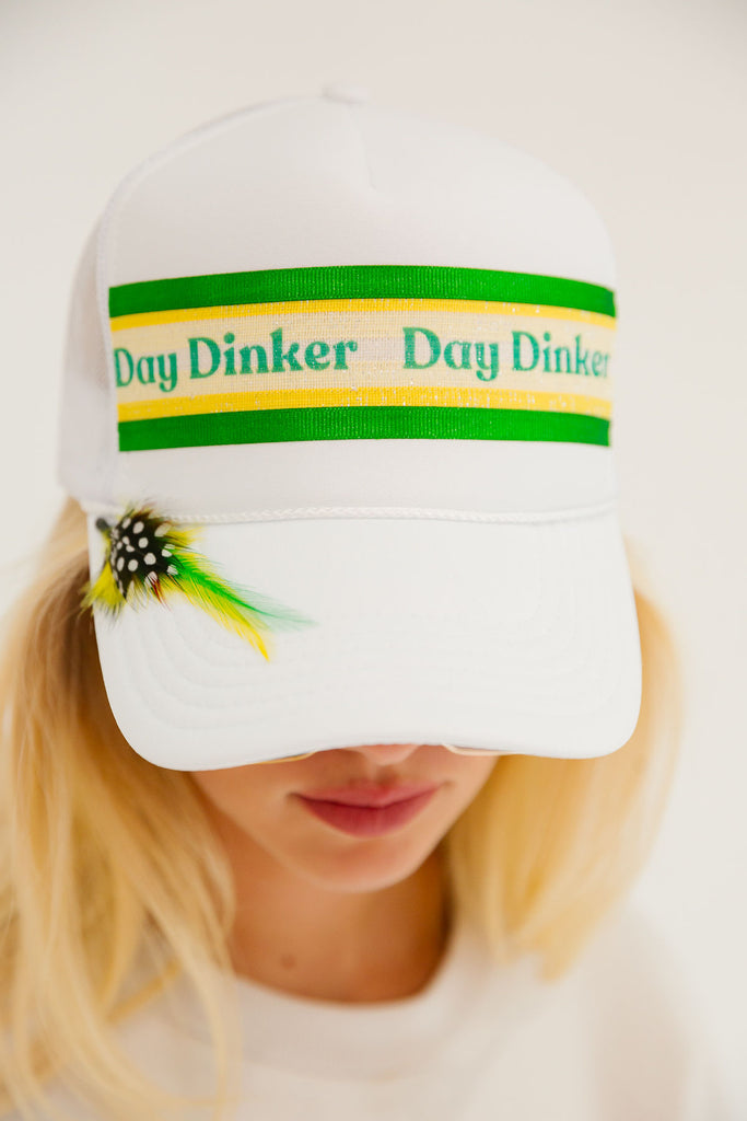 DAY DINKER WHITE TRUCKER HAT HAT Judith March   