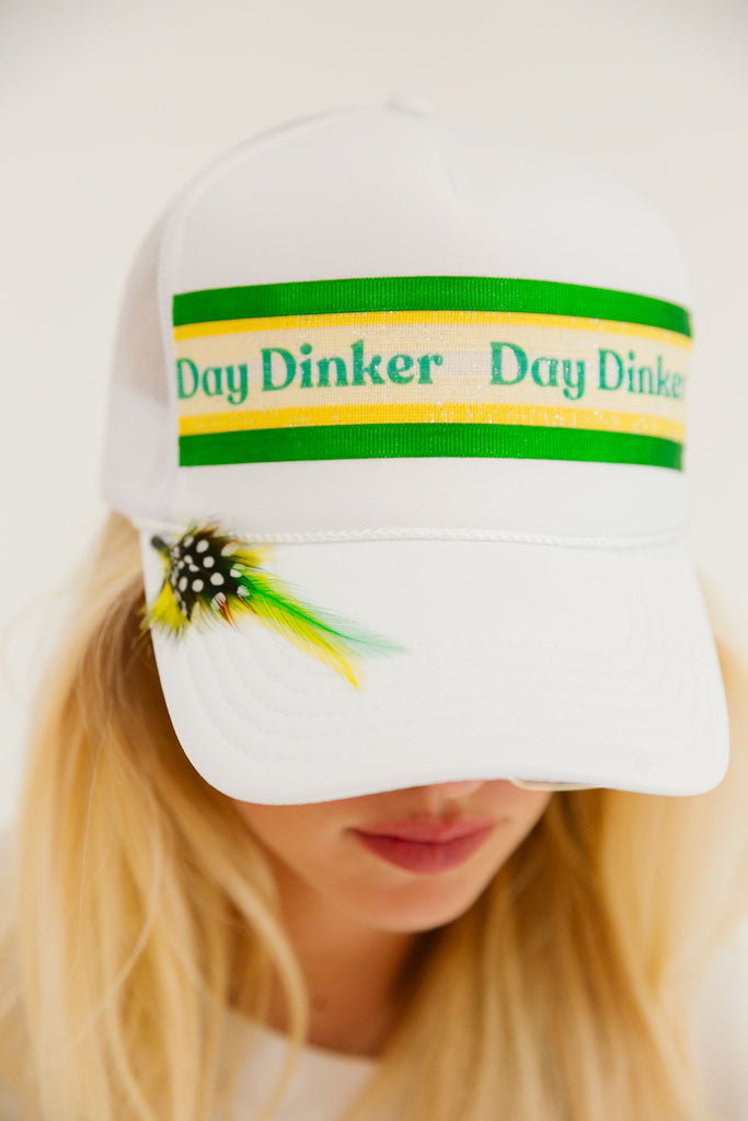 DAY DINKER WHITE TRUCKER HAT HAT Judith March   