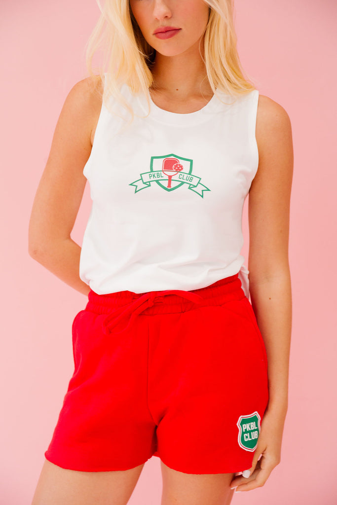 PICKLEBALL CLUB WHITE TANK TANK Judith March