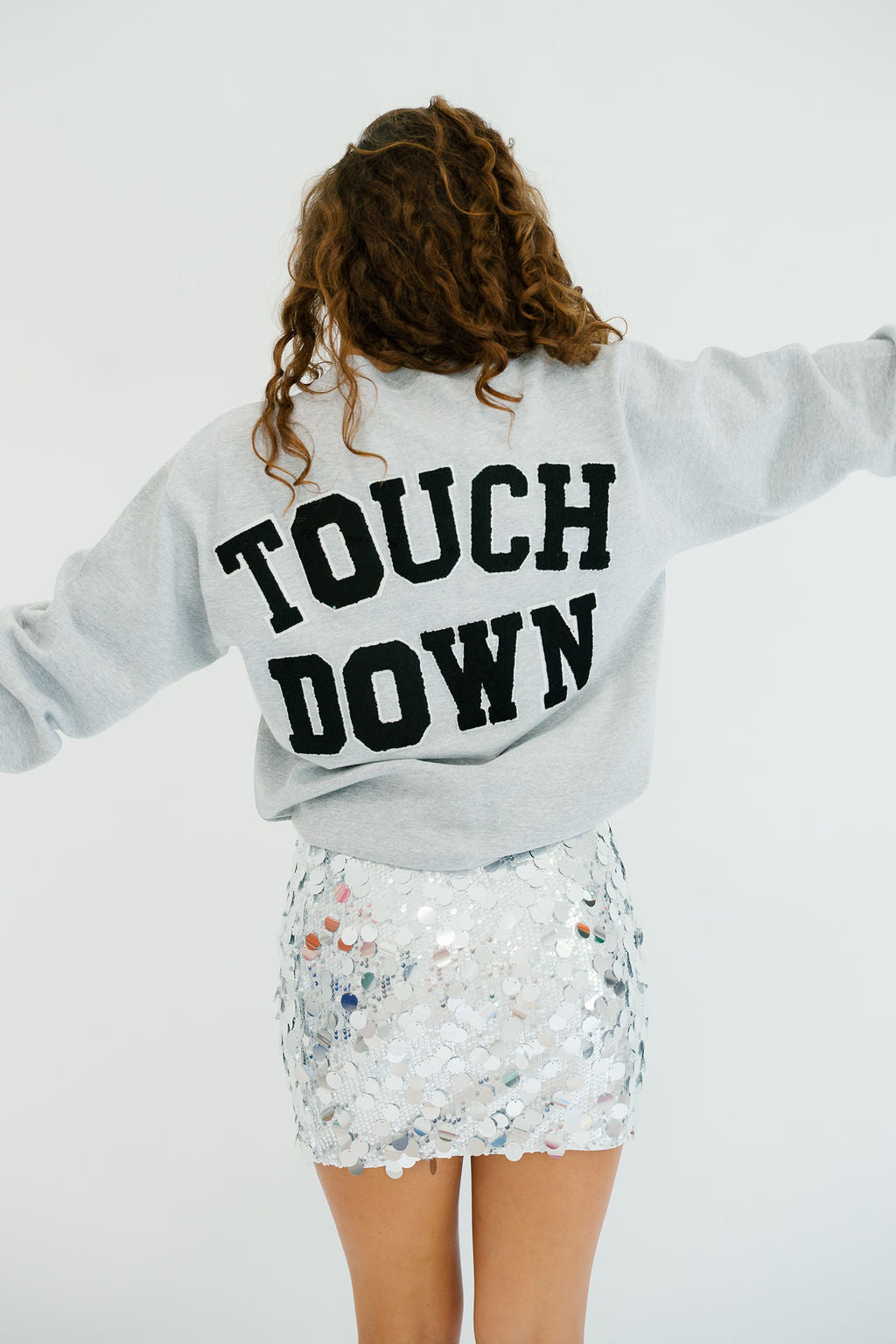 TOUCHDOWN GREY PULLOVER PULLOVER Judith March
