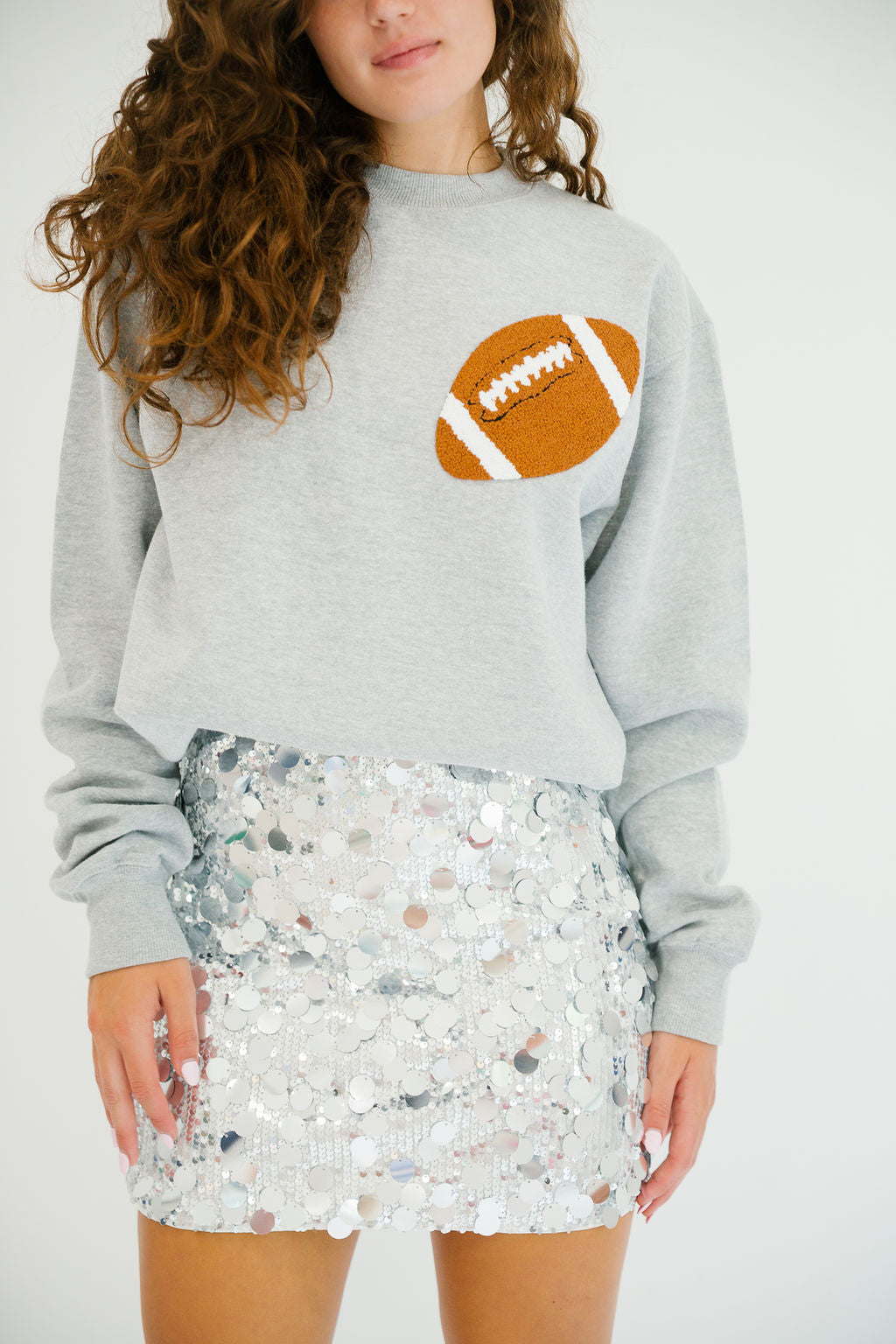 TOUCHDOWN GREY PULLOVER PULLOVER Judith March