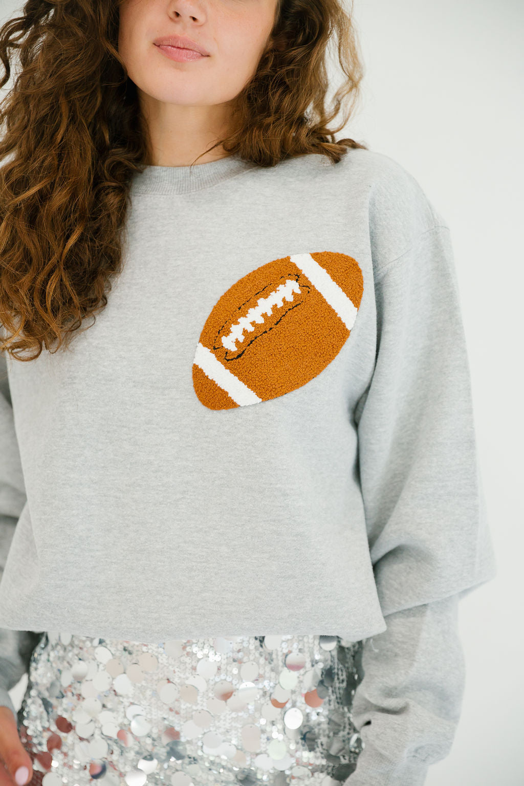TOUCHDOWN GREY PULLOVER PULLOVER Judith March
