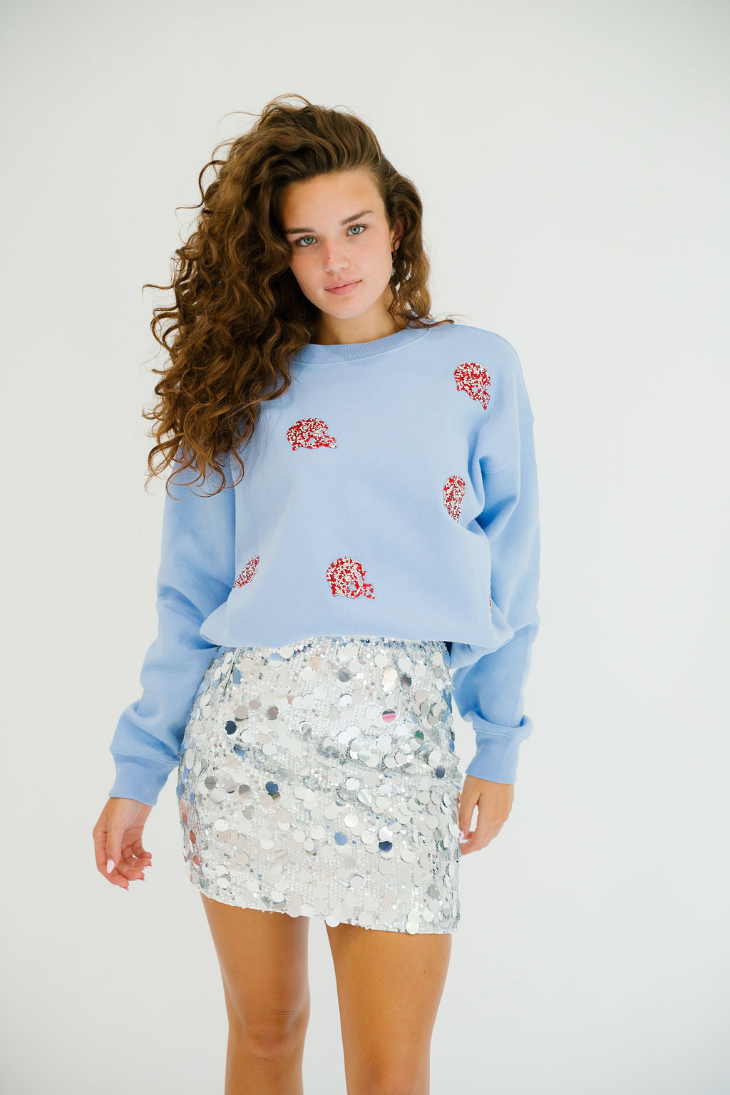 RED CONFETTI HELMETS PULLOVER PULLOVER Judith March