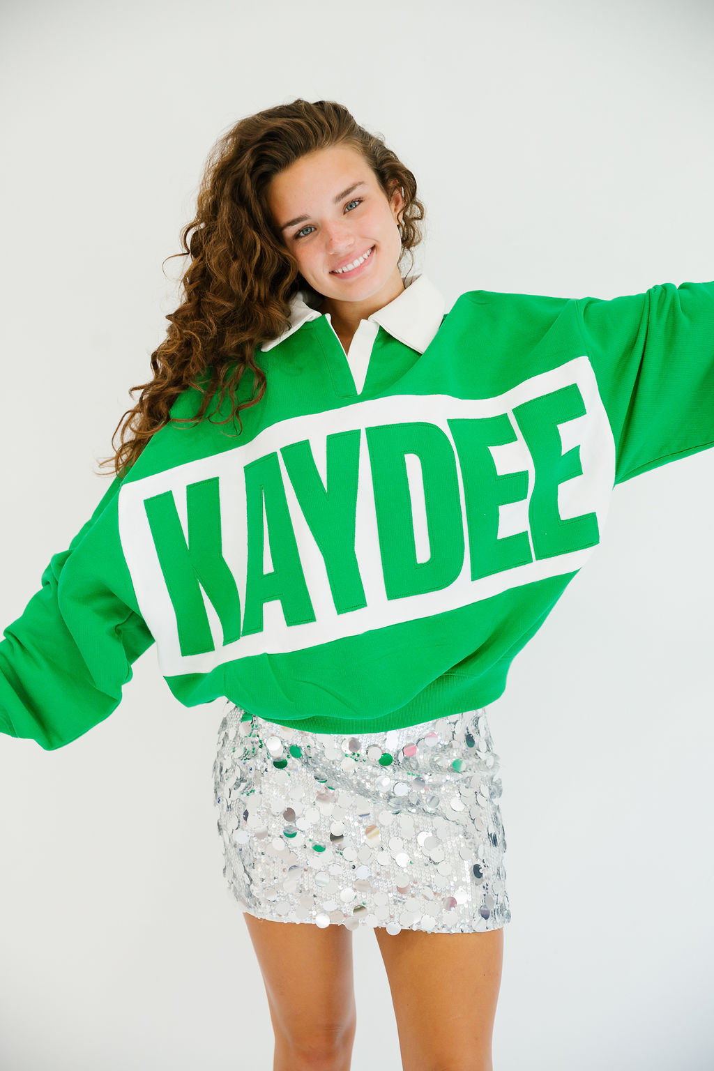 KAYDEE GREEN CREW NECK PULLOVER Judith March