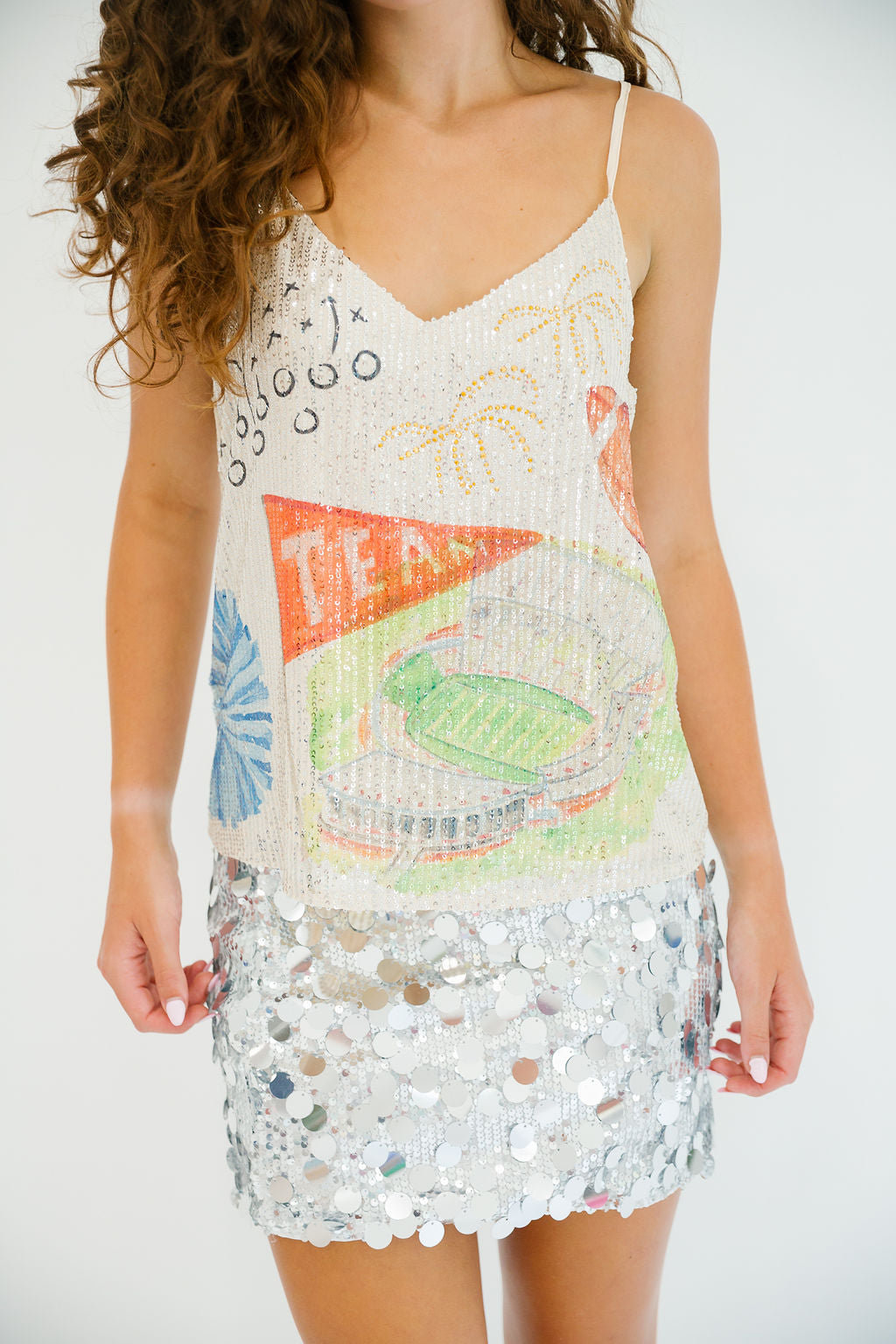 TAILGATE CLUB SEQUIN TANK TANK Judith March